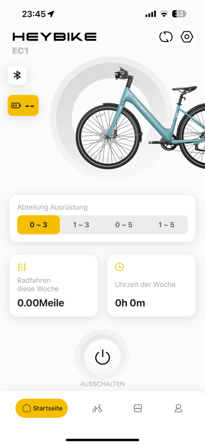 Gute Übersicht in der Heybike App
